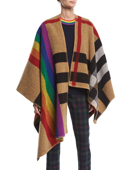 burberry poncho 2014 replica|burberry rainbow vintage poncho.